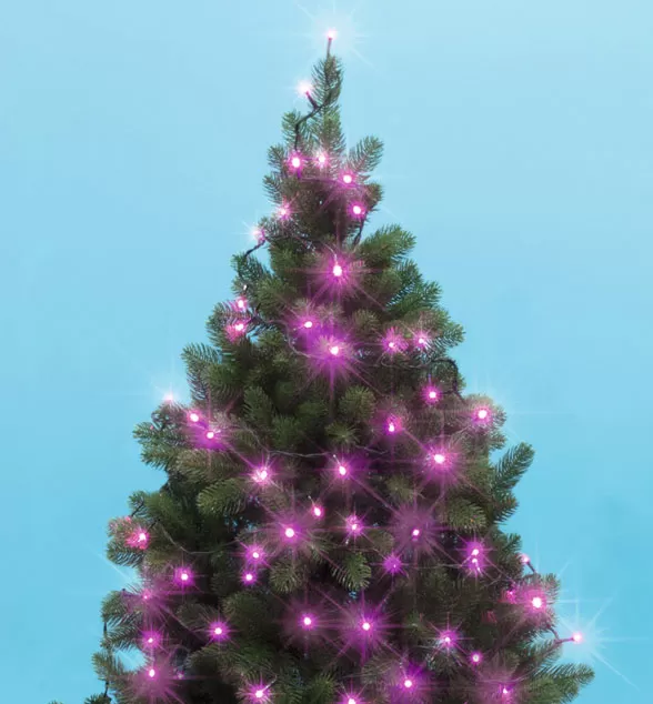 Novogodišnje lampice za jelku sa 50 roze LED dioda KII50/P