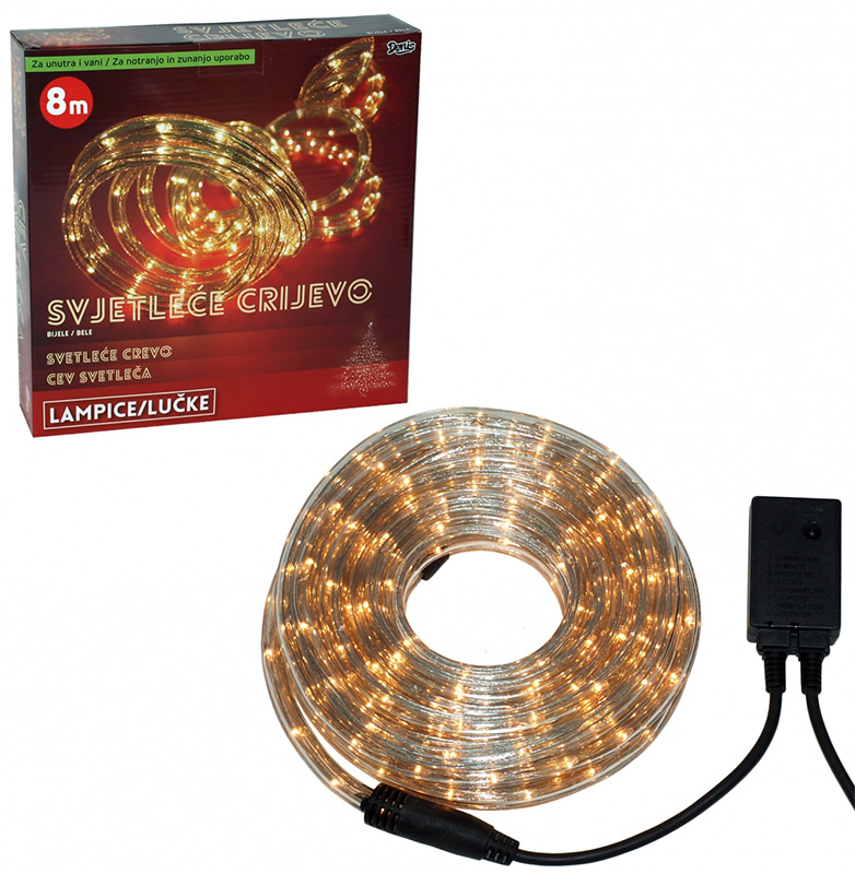 Svetleće crevo 8 m - spoljna i unutrašnja upotreba 