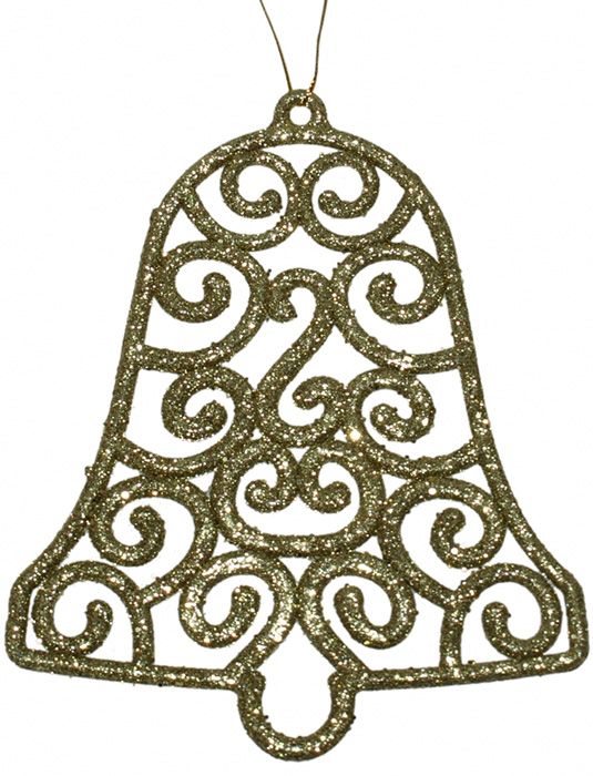 Ukras za jelku u obliku zvona zlatne boje