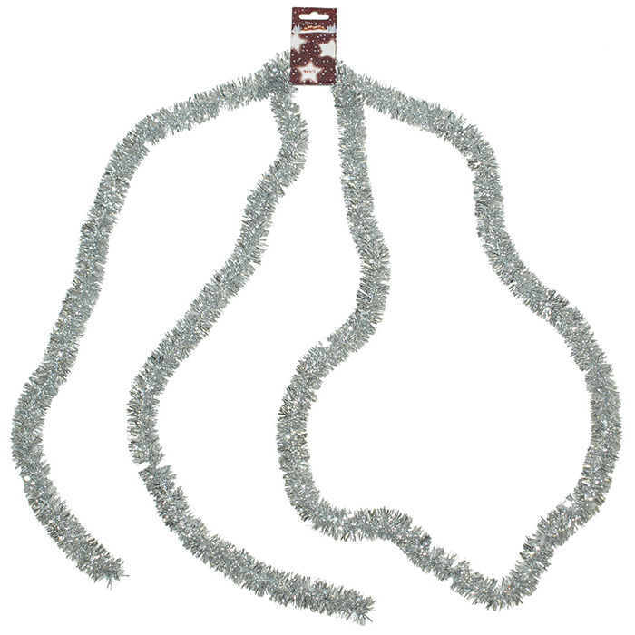 Novogodišnja dekoracija girlanda u srebrnoj boji 270 cm