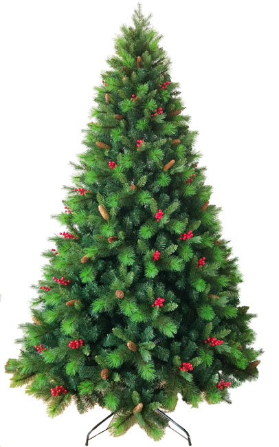 Novogodišnja jelka sa crvenim bobicama 240cm 180877