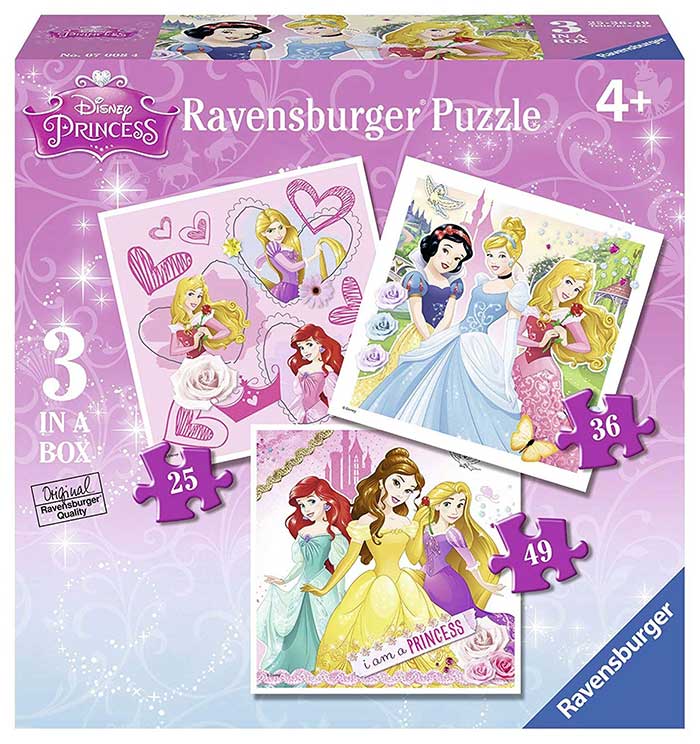 Puzle 3u1 - Dizni Princeze - Ravensburger 07008