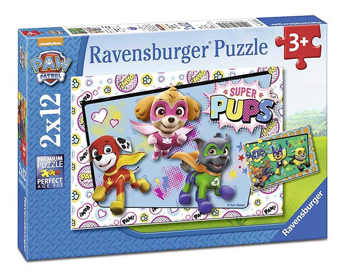 Ravensburger Puzzle 2x12 Paw Patrol - Super Pups 07613