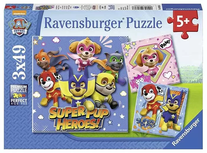 Ravensburger Puzle 3x49 Patrolne šape 08036