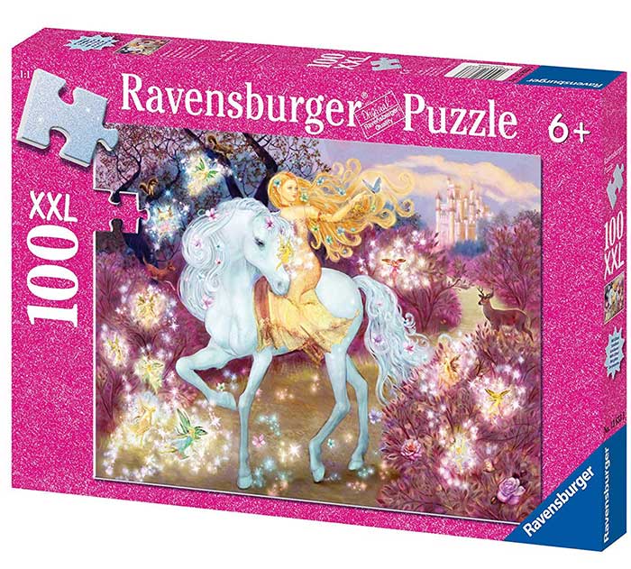 Slagalica Ravensburger Glitter - Princeza jaše kroz šumu 13833