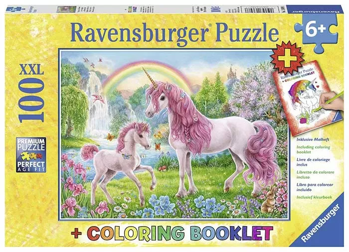 Slagalica Ravensburger + bojanka - Čudesni jednorozi 13698