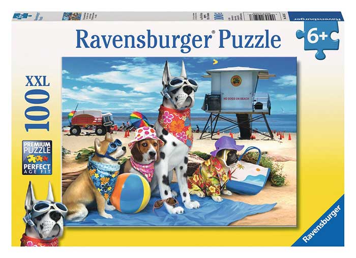 Slagalica Ravensburger 100 delova -  Psi na plaži 10526