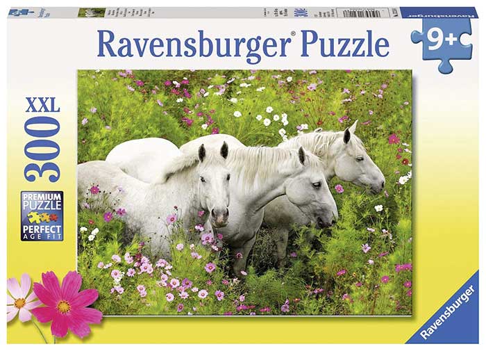 Slagalica Ravensburger 300 delova -  Konji u cvetnom polju 13218