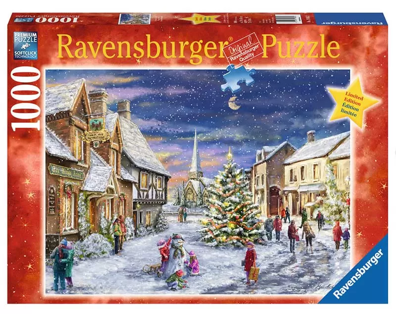 Puzzle 1000 delova - Novogodišnja razglednica - Ravensburger 19883
