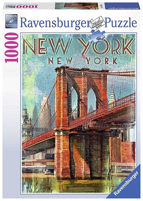 Puzzle 1000 delova - Retro New York - Ravensburger  19835
