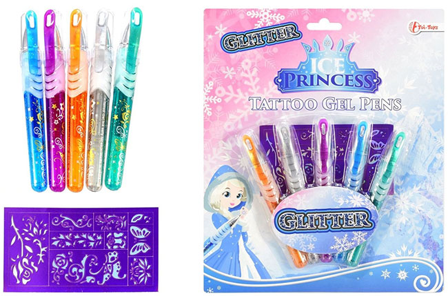 Gel olovke za tetovažu sa šljokicama Toi-Toys Ice Princess 45650A
