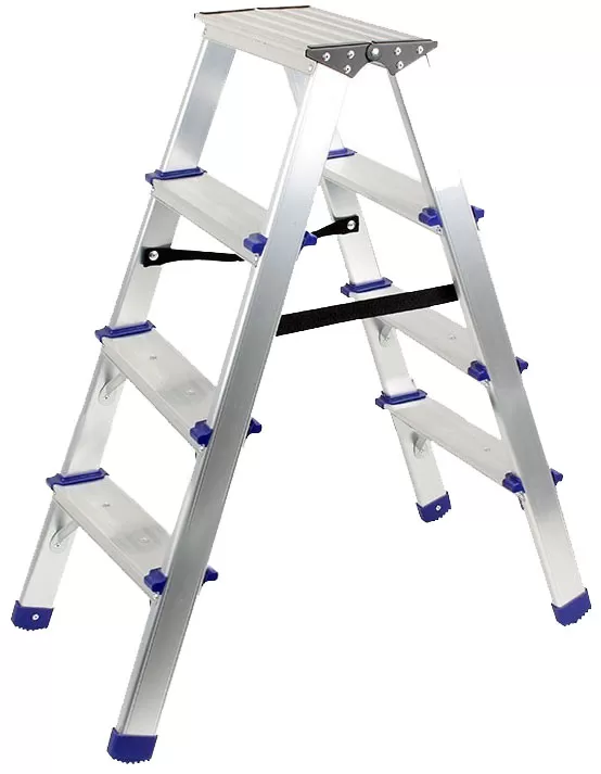 Aluminijumske dvostrane kućne merdevine 4+4 Womax 76402344