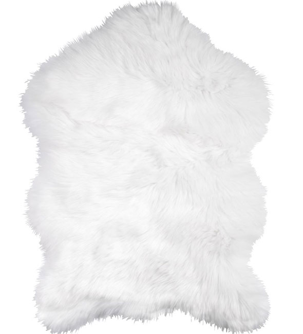 Podna prostirka Veštačka jagnjeća koža 60x90 Prljavo bela