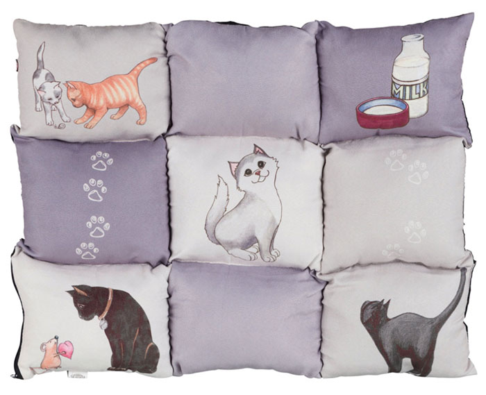 Jastuk za mačke Patchwork Grey Trixie 37074