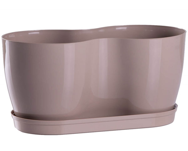 Dupla saksija za cveće Lady Bež 2x12cm