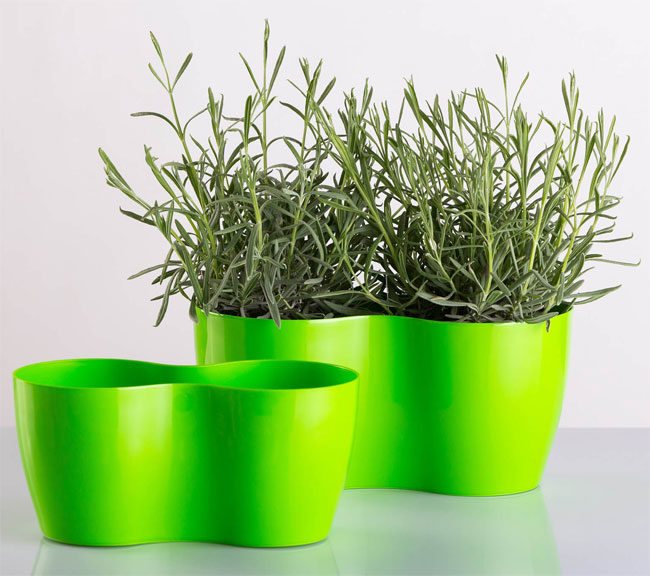 Dupla saksija za cveće Lady Svetlo zelena 2x12cm