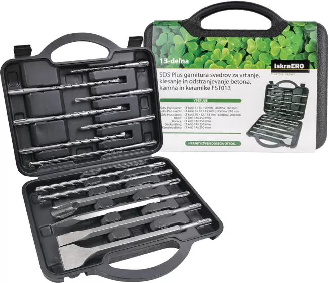 Iskra SDS+ Set burgija i dleta za beton 13 kom. FST013