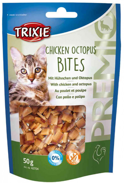TRIXIE Hrana za mačke PREMIO Chicken Octopus Bites 50gr