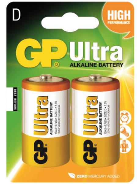 GP alkalne baterije tip D 1.5V GP-LR20/2BP