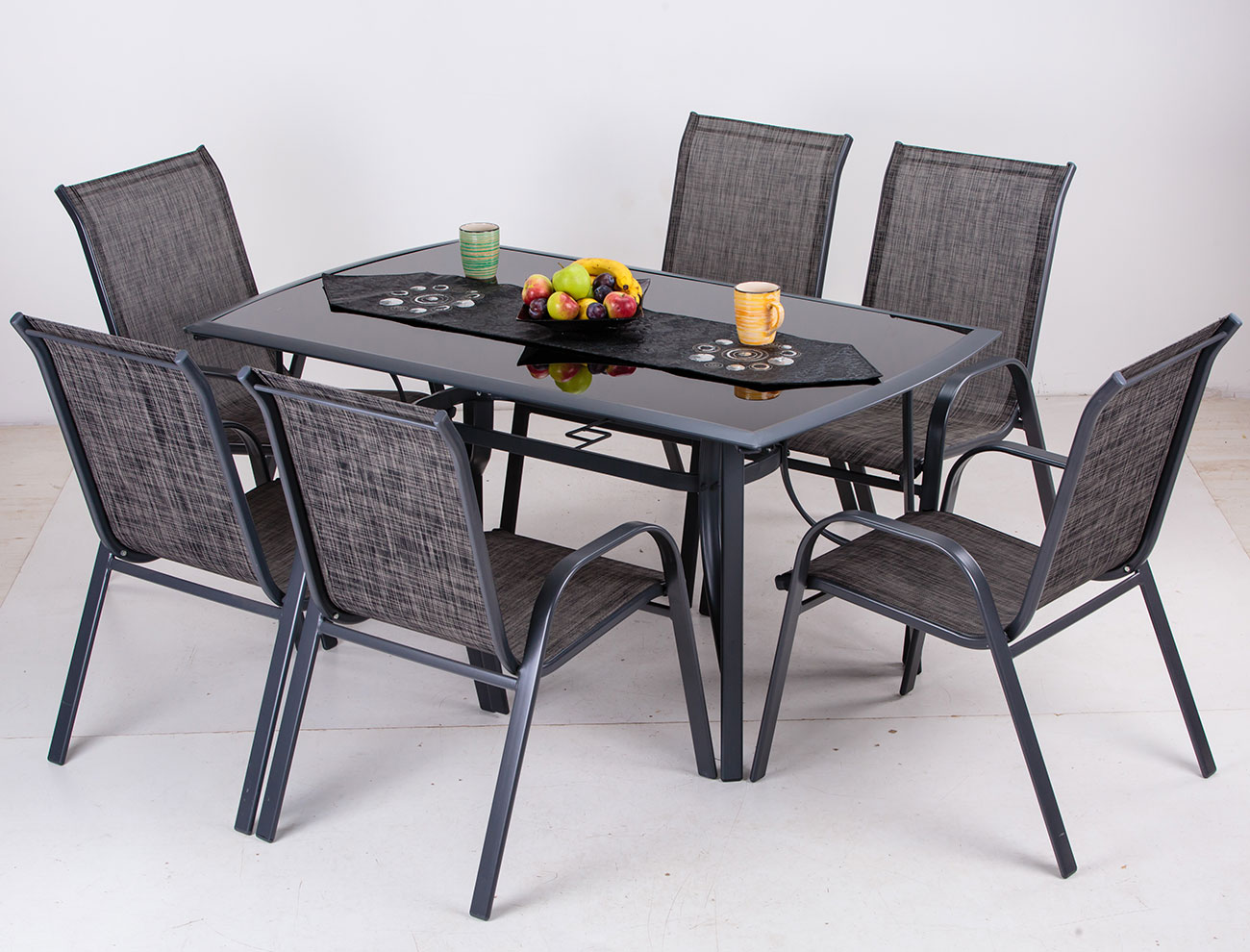 Garnitura Za Sedenje Caracas - 6 Stolica i Sto Sa Staklom