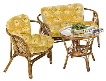 Bambus Ratan Garnitura - Dvosed, Fotelja i Sto