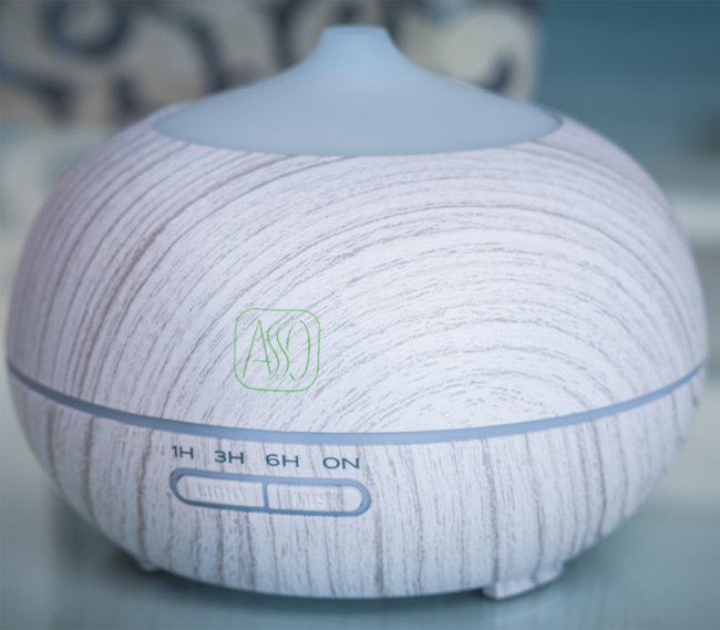 Ovlaživač vazduha Aroma difuzor u boji belog drveta sa LED osvetljenjem