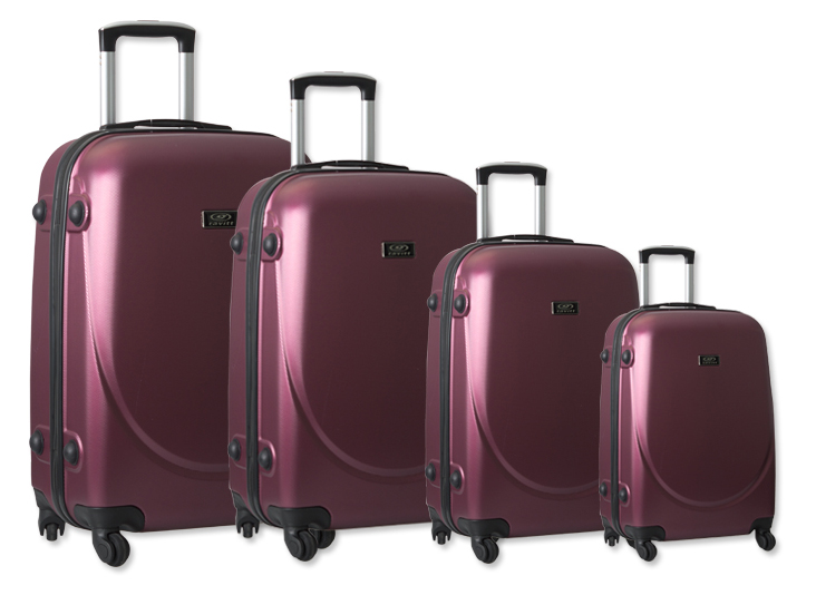 Komplet 4 ABS kofera Sanremo bordo