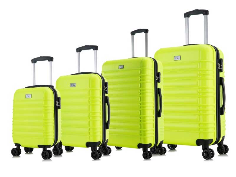 Komplet 4 ABS kofera Sanremo svetlo zelena