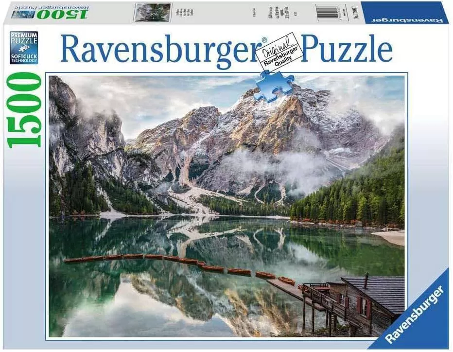 Puzzle slagalica 1500 delova Jezero Lago Di Braies Italija Ravensburger 17600