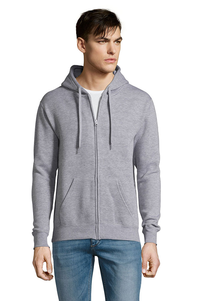 Sols Muška dukserica Seven Grey Melange veličina 3XL 47800