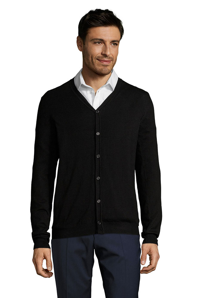 Sols Muški džemper na kopčanje Griffith Black veličina 3XL 01715