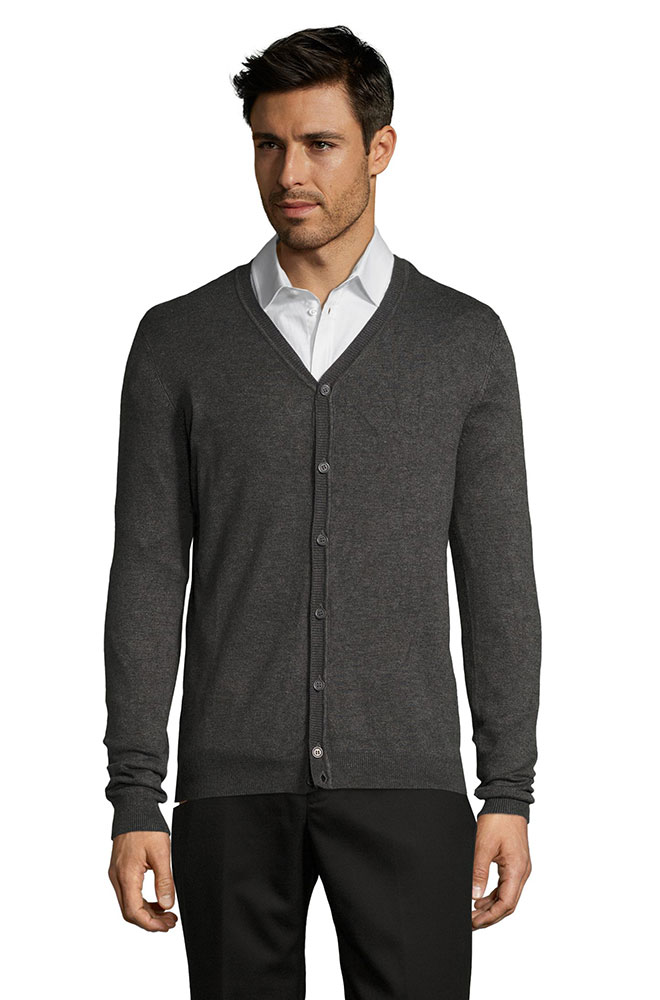 Sols Muški džemper na kopčanje Griffith Charcoal veličina 3XL 01715