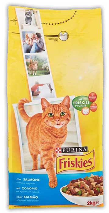 Friskies Hrana za mačke - losos i povrće - 2kg