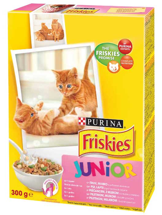 Friskies Junior Hrana za mačke  do godinu dana - piletina i mleko - 300g