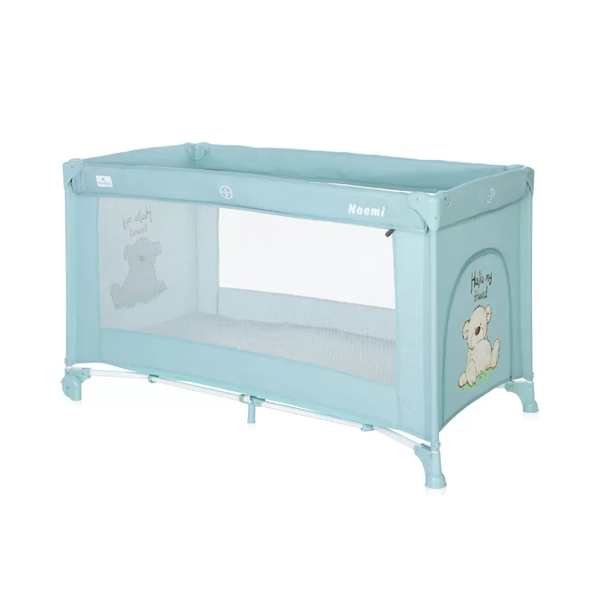 Lorelli Prenosivi krevetić sa 1 nivoom Noemi 1 Blue surf teddy 10080542156