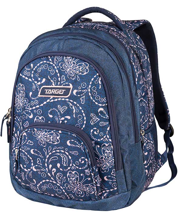 TARGET 2 u 1 - Ranac za školu JUMP Jeans Butterfly 26302 - Image 1
