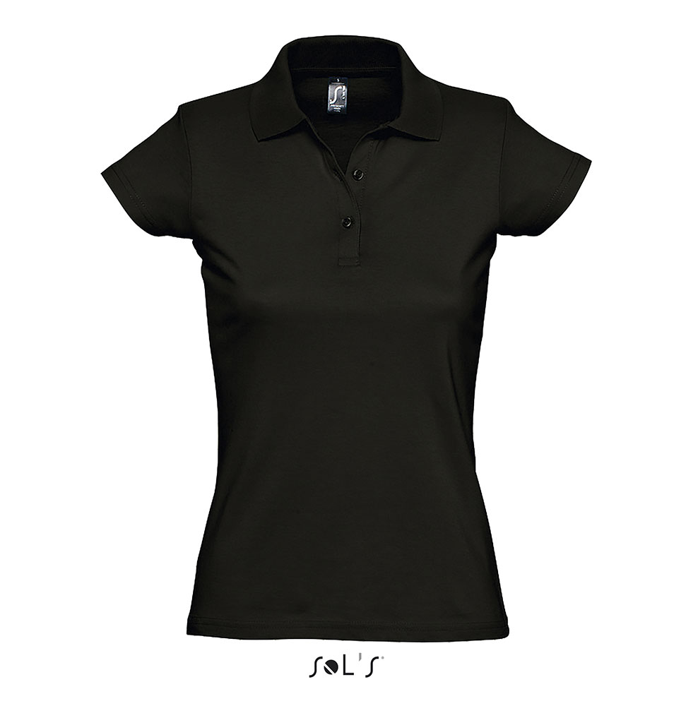 Sols Ženska pamučna polo majica Prescott Black veličina S 11376