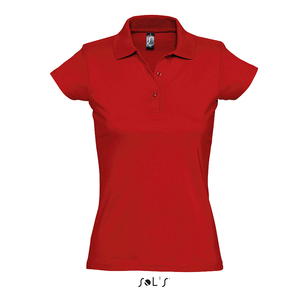 Sols Ženska pamučna polo majica Prescott Red veličina XL 11376