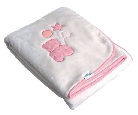 KIKKA BOO Ćebence za bebe LUXURY My Little Bear - sa vezom - Pink 31103020025 - Image 1