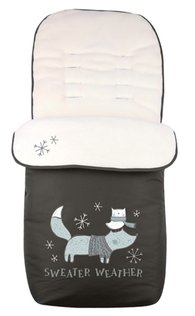 KIKKA BOO Zimska navlaka za kolica POLAR Fox Black 31108040041