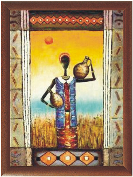 Black Girl in the field 35x50