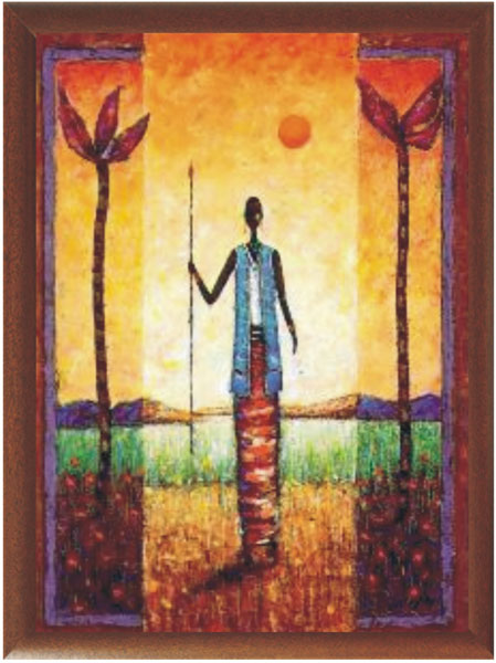 Black Man in the field 35x50