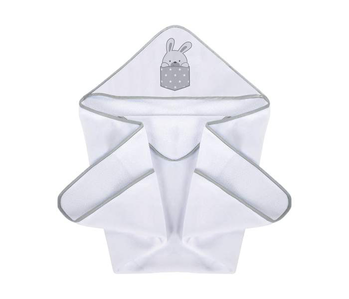 KLUPS Peškir za bebe 100 x 100 cm LITTLE BUNNIES GREY H341T