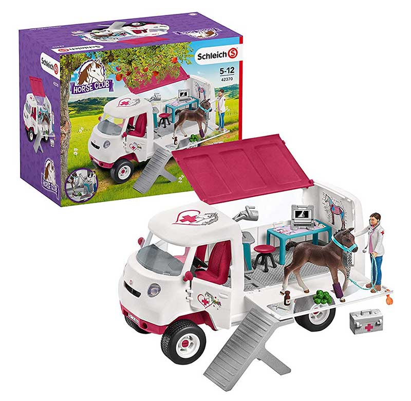 Schleich Figure Konji - Mobilna veterinarska stanica sa veterinarom i konjem 42370