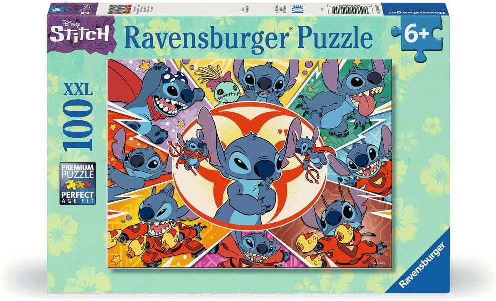 Puzzle slagalice za decu 100XXL delova Disney Stitch U mom svetu Ravensburger 12001071
