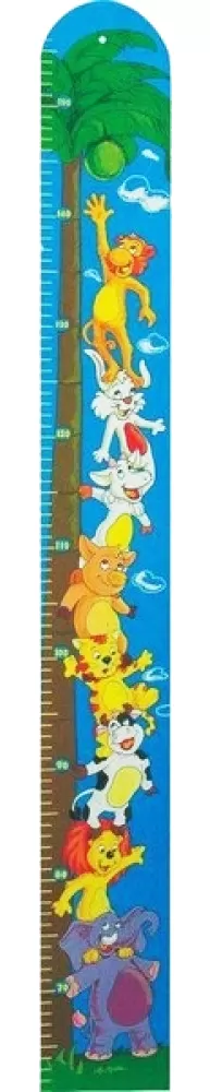 WOODY Metar za dečije sobe DRUŠTVO IZ DŽUNGLE - Height Chart Jungle 90097