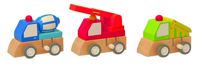 WOODY Autić na navijanje GRAÐEVINSKE MAŠINE - Clockwork Toys Construction Machines 90999