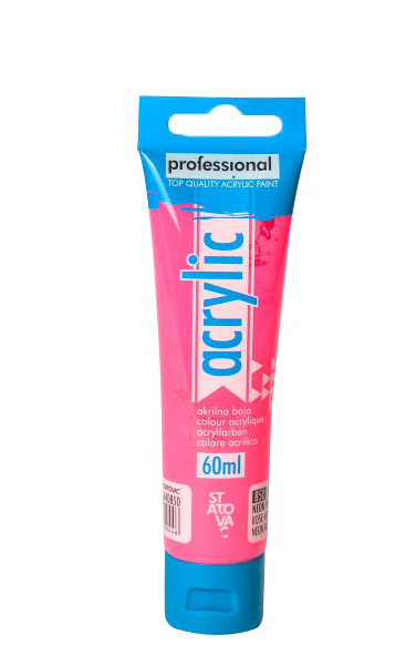 PROFESSIONAL Acrylic - Akrilna boja Neon Pink 60ml 640850 - Image 1