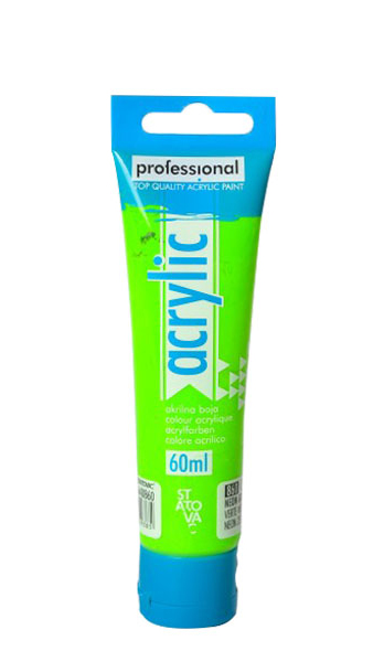 PROFESSIONAL Acrylic - Akrilna boja NEON ZELENA 60ml 640860 - Image 1