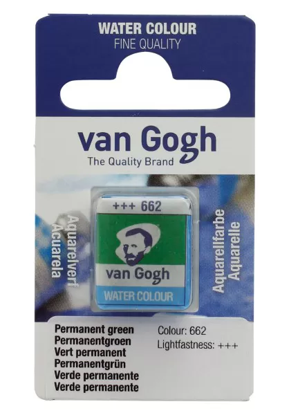 TALENS Van Gogh Water Colour Pan - Akvarel boja u panu PERMANENTNO ZELENA 2x13g 687662